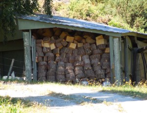 Stored wood